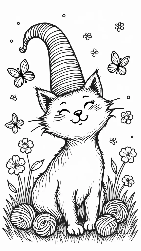 Cat in Hat Coloring Pages imprimables